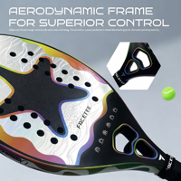 Raqueta de Tenis Playa de Fibra de Carbono 3K con Núcleo de EVA, Tamaño Juvenil, para Niños, Competitiva, OEM, Personalizada, Estándar ITF, de Fábrica