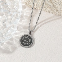 Collar de Acero Inoxidable con Colgante Islámico Árabe con Patrón Vintage, Caligrafía, para Eid, Venta al por Mayor para Hombres y Mujeres