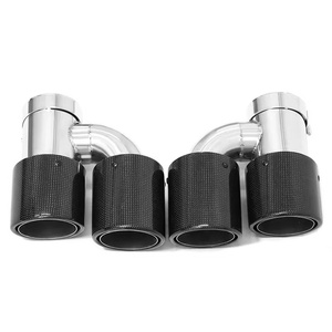 Karbon Fiber F10 F18 F11 BMW <span class=keywords><strong>M</strong></span> performans için M5 tarzı egzoz Quad İpuçları yükseltme mat/parlak - Product Image 2