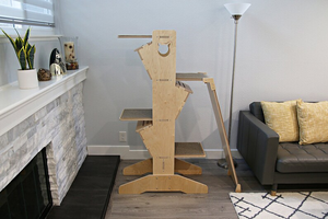 Meuble pour animaux de compagnie en bois personnalisé, tour d'escalade pour chat, maison à gratter, fabriqué par le fabricant - Product Image 3