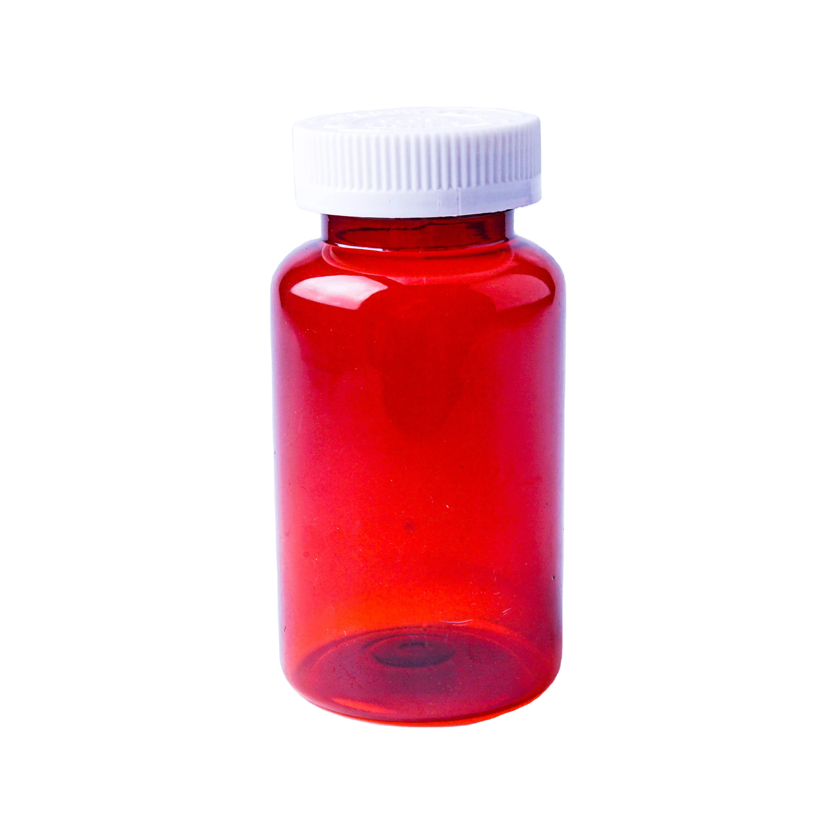 カスタム275cc赤いプラスチックペット空の琥珀色の薬カプセルボトル、カプセル薬ピル包装用のチャイルドプルーフキャップ付き