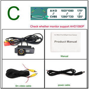 Đối với Ford Mondeo Fiesta tập trung Hatchback S-MAX Kuga 170 độ HD 1080P xe phía sau xem máy ảnh tầm nhìn ban đêm đảo ngược - Product Image 6