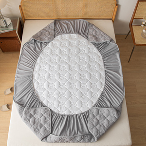 Sábanas protectoras de colchón de poliéster con diseño floral al por mayor, colcha y colcha impermeables para uso en hoteles y hogares - Product Image 3