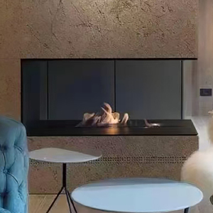 Nouveau design de cheminée murale encastrée pour l'extérieur, intérieur, avec bio éthanol, télécommande, brûleur intelligent pour le salon - Product Image 2