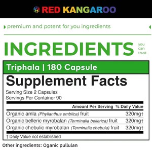 Cápsulas de digestión al por mayor Triphala soporte de digestión soporte inmunológico limpieza de colon suplemento orgánico <span class=keywords><strong>Amla</strong></span> - Product Image 3