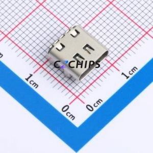 BX-TYPE-C-MWC16P USB Connector Bent Lead Through Hole Connector Type-C Female Right Angle Insert 16P - Product Image 1