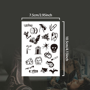 Juego de <span class=keywords><strong>Tatuajes</strong></span> Temporales con Diseños <span class=keywords><strong>Pequeños</strong></span>, Tatuaje Semipermanente a Prueba de Agua, Dura 2 Semanas, Tatuaje Herbal Realista <span class=keywords><strong>para</strong></span> Dedos, Brazos y Cuerpo - Product Image 2