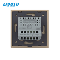 Interrupteur tactile électrique LIVOLO EU Classic 80 Type 2 Gang, certifié CE RoHS, style héritage, interrupteur d'éclairage moderne à capteur