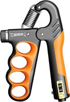 Entraîneur de force de préhension, renforceur de force de préhension avec résistance réglable 11-220 lb (5-100 kg), compteur automatique, design ergonomique