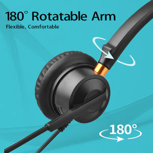 Ll-h66พร้อมไมโครโฟนลดเสียงรบกวนสำหรับพีซีหูฟังงานประชุมผ่านเว็บ - Product Image 2