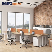 EGROspace Poste de travail modulaire professionnel extensible pour coworking et bureaux