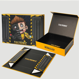 Перерабатываемая индивидуальная Магнитная Подарочная коробка для одежды с логотипом, элегантная жесткая бумажная упаковочная коробка с окном из ПВХ - Product Image 5