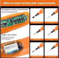 Kit d'outils rotatifs sans fil à charge USB à 5 vitesses 3.7V Power Mini DIY Outil rotatif multi-usages avec 55 accessoires