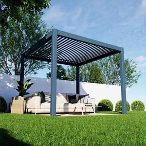 Bioclimatic Pare-Soleil Couverture Imperméable Toit Persienne Gazebo Extérieur Pergola Aluminium - Product Image 2