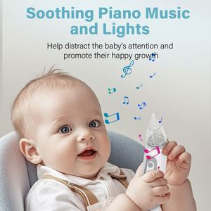 Aspirateur nasal électrique pour bébé avec 3 niveaux d'aspiration réglables, nettoyage automatique et fonctions musicales - Product Image 6
