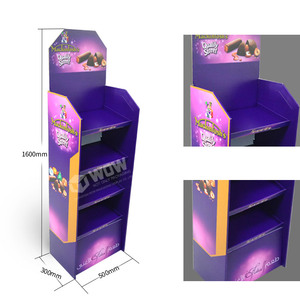 Điểm Bán Hàng Máy In Kệ Trưng Bày POS Thanh Sô Cô La Đứng Dạng Sóng Tùy Chỉnh Các Tông - Product Image 5