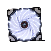 Ventilateur de refroidissement silencieux pour boîtier d'ordinateur PC, 120 mm, 15 LED, roulement hydraulique, 12 cm, fourni par l'usine