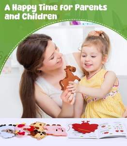 Libro di Puzzle in Feltro da Cucire per Bambini dai 6 Anni in Su, Set per Principianti per Creare Animali da Fattoria Imbottiti Fai-da-Te, Modello Personalizzato - Product Image 6