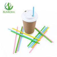 Pailles en papier jetables écologiques SUMKOKA de 196 mm de longueur, biodégradables, sans PFAS, imprimées sur mesure pour les occasions de mariage