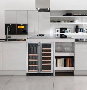 Pour <span class=keywords><strong>LG</strong></span> 36 bouteilles de vin réfrigérateur réfrigérateur double zone avec acier inoxydable intégré en bois coulissant roulement à billes électrique chaud - Product Image 4