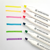 Bestationery China Stationary Promo Logo Custom Writing 12 Colors Non-Erasable Office & School Use Water Highlighter Pen Set