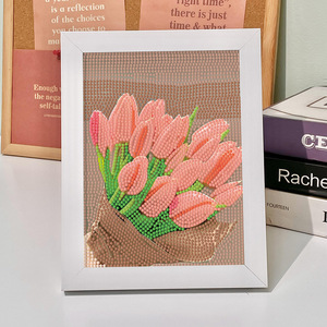 Meilleures ventes : Kits de peinture diamant 5D Tulipe pour adultes débutants – <span class=keywords><strong>Art</strong></span> mural <span class=keywords><strong>floral</strong></span> pour salon, artisanat DIY facile, décoration intérieure, cadeau - Product Image 3