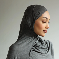 Hijab en jersey de bambou personnalisé avec logo 2026, respirant, confortable, pour femmes musulmanes, fabrication en usine