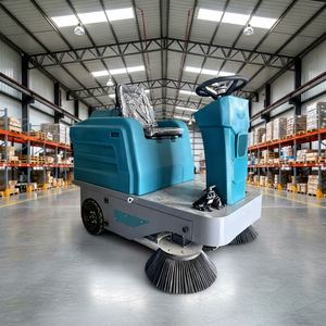 Nouvelle balayeuse électrique autoportée de 1300 mm de large, avec batterie 48V 58Ah et bac à déchets de 120L, pour ateliers industriels - Product Image 1