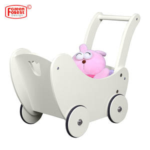 हरे जंगल नाटक खिलौना लकड़ी गुड़िया फर्नीचर बच्चों की गाड़ी (गुड़िया शामिल नहीं) - Product Image 4