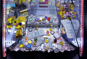 Máquina de Empurrar Moedas Preta, Jogo de Arcade Operado por Moeda com Trocador de Notas - Product Image 2