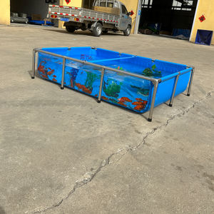 <span class=keywords><strong>Pas</strong></span> <span class=keywords><strong>cher</strong></span> Taille personnalisée extérieur et intérieur poisson-chat Tilapia pliant 10000 litres PVC bâche ronde bâche étang à poissons - Product Image 4