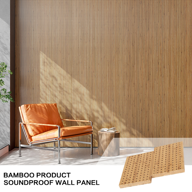 Sound Diffuser Bamboo Wood Ceiling Panel Soundproofing Bamboo Fiber Panel Bamboo Acoustic Wall Panels