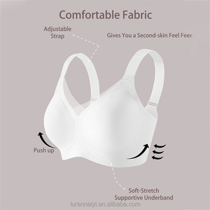 Reggiseno Bralette Sottile <span class=keywords><strong>Senza</strong></span> <span class=keywords><strong>Ferretto</strong></span> Push-Up da Donna con Pannello in Rete, Comodo e Contenitivo, Stile T-Shirt, <span class=keywords><strong>Senza</strong></span> Cuciture, per Uso Quotidiano - Product Image 5