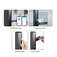 Cerradura Inteligente Impermeable IP65 para Puerta de Aluminio con Marco Estrecho, Huella Dactilar, Contraseña, RFID, Tuya, Bluetooth, Cerradura Electrónica