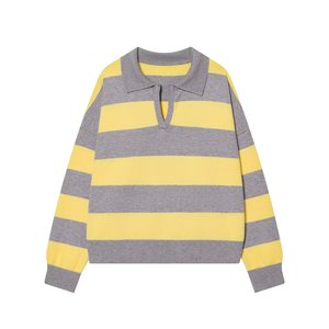 Suéter Largo de Manga Larga para Mujer, Estilo Vintage, Tejido, a Rayas, con Bloques de Color, Transpirable, de Poliéster, para Otoño, de IStapromo Gifts - Product Image 2