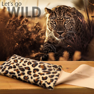 נרתיק משקפיים בהדפס נמר בהתאמה אישית עם סגירת קפיץ, מתאים למשקפי שמש. שראפנל. - Product Image 2