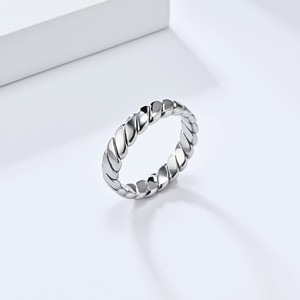 TG cerchio torsione geometrica in acciaio inox placcato oro 18K donne Accesorios anello gioielli moda - Product Image 4