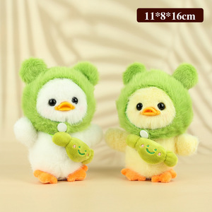 Sevimli Kurbağa Kapüşonlu Ördek Peluş Anahtarlık Dolgulu Hayvan Oyuncak Çanta Süsü Kolye Yumuşak Mini Peluş Anahtarlık Sırt Çantası Dekorasyonu Hediye - Product Image 3