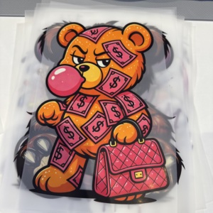 Urban Graffiti for Transfers Custom Cartoon <b>Plastic</b> Washable Plush Toy Character Heat Transfer Stickers for Streetwear Brands - Product Image 1
