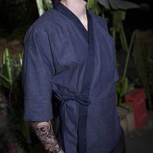 UNITÉ DE CONTRÔLE Unisexe Demi Manches Kimono Style <span class=keywords><strong>Japonais</strong></span> Chef <span class=keywords><strong>Uniforme</strong></span> - Product Image 3