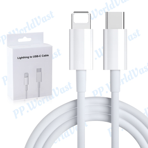 Cáp dữ liệu USB-C cao cấp, tùy chỉnh, hỗ trợ sạc nhanh, dài 1M, 1.5M, 2M, dành cho iPhone 16, 14, 13, 12, 11, 8, <span class=keywords><strong>7</strong></span> Pro Max, hỗ trợ PD 20W, chất liệu kim loại - Product Image 1