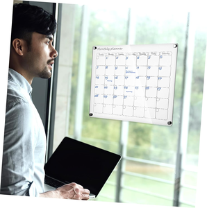 Wholesale Clear 3mm Thick Acrylic Magnetic Writing Board Monthly/Weekly Planning <b>Calendar</b> Multi-piece Set <b>for</b> To-Do List Home - Product Image 1