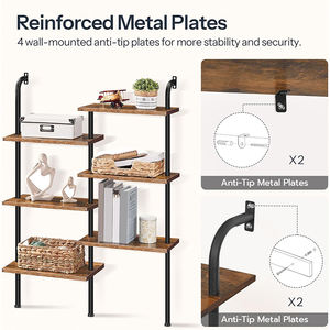 تصميم حديث عالي الجودة جدار جبل عرض الرف تخزين متعدد الطبقات عرض قابل للتخصيص للبيع - Product Image 4