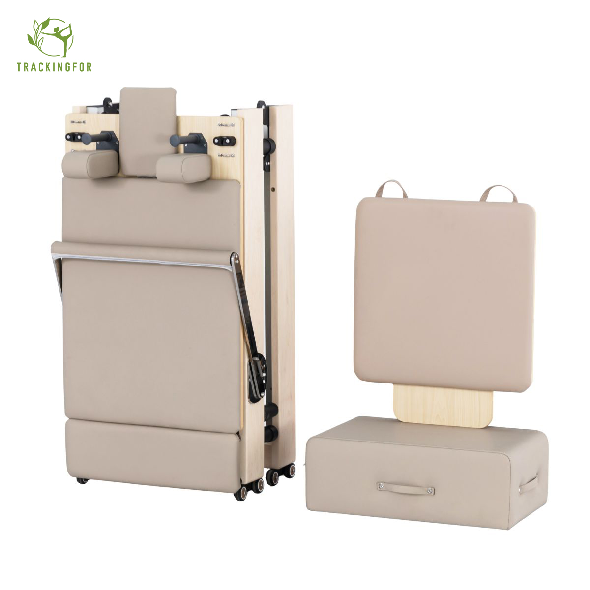 Réformateur Pilates Pliable - Machine D'entraînement à Ressorts, Capacité 136 Kg, Pour Gym Maison, Gainage