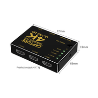 Doojiey 4K 60FPS 3-en-1 USB 3.0 HDTV Video Capture Device with Free Drive Mic Game Record & Live Streaming for Streaming Gaming