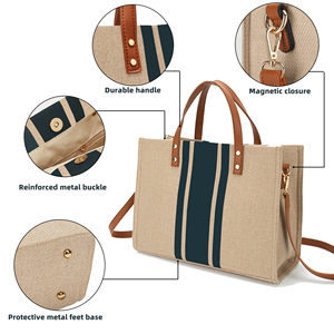 Nouveau sac fourre-tout en toile simple, grande capacité, professionnel, pour les déplacements professionnels, tendance - Product Image 3