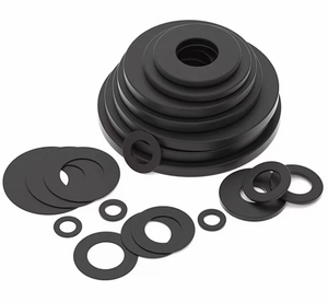 LGll N Black and White Nylon Flat <b>Washer</b> Wear-resistant Round M3x6/7/8x0.3/0.5 Thickness - Product Image 3