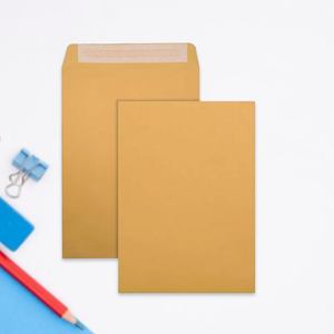 Enveloppe de poche en papier kraft doré de qualité bureau 190x265mm 85gsm sans bois pour un usage professionnel quotidien - Product Image 1