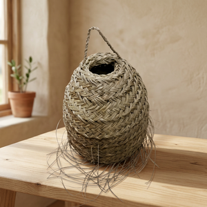 Handmade Bamboo Woven Straw Lamp Covers Natural Traditional Craft Home Decoration - Product Image 1