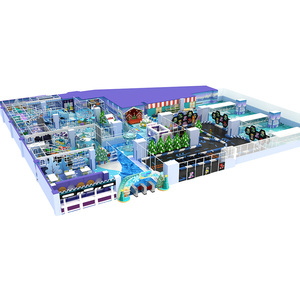 Aire de jeux intérieure pour enfants, parc de jeux gonflables en plastique, petite aire de jeux intérieure avec toboggan et piscine à balles - Product Image 5